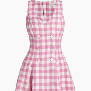 Cara Cara Pink Saya Gingham Vest Mini Dress